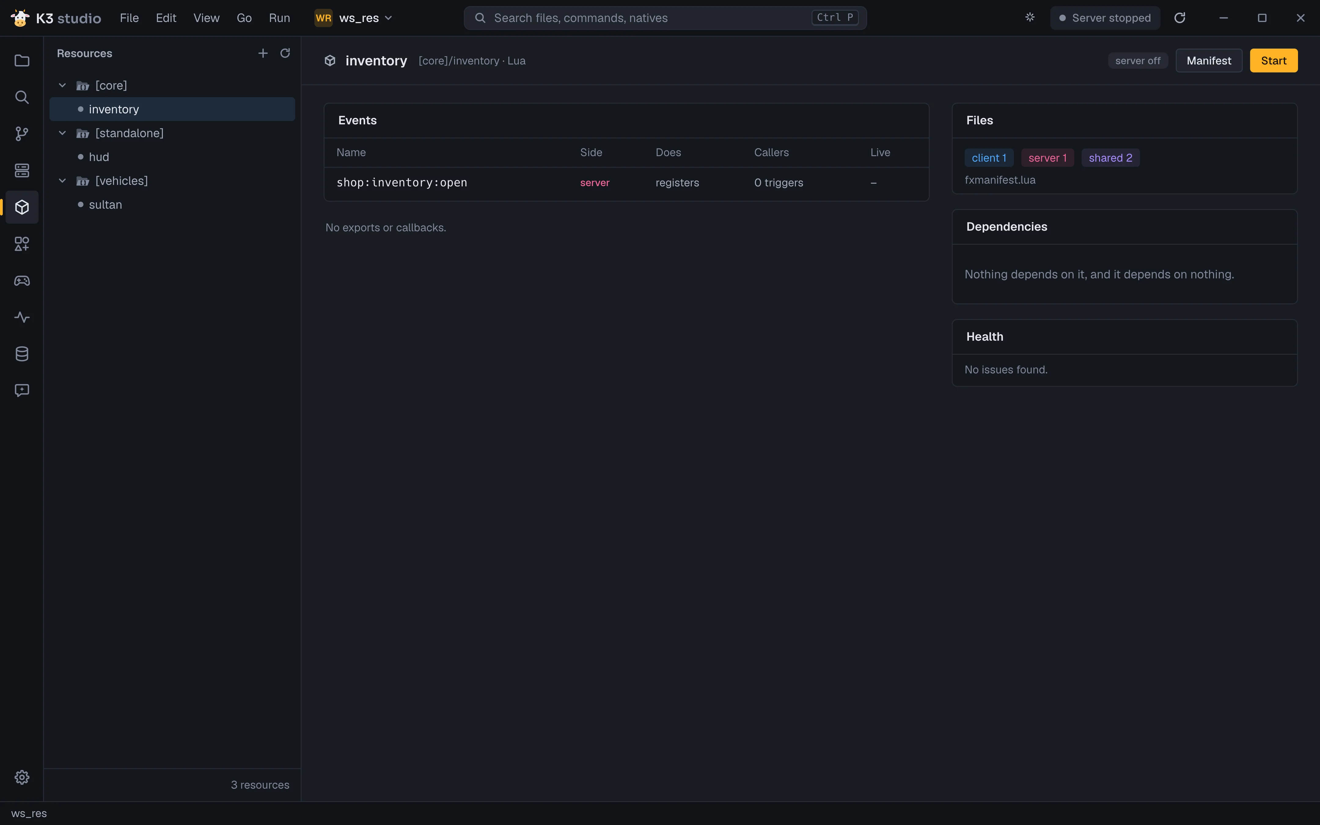 Resource details
