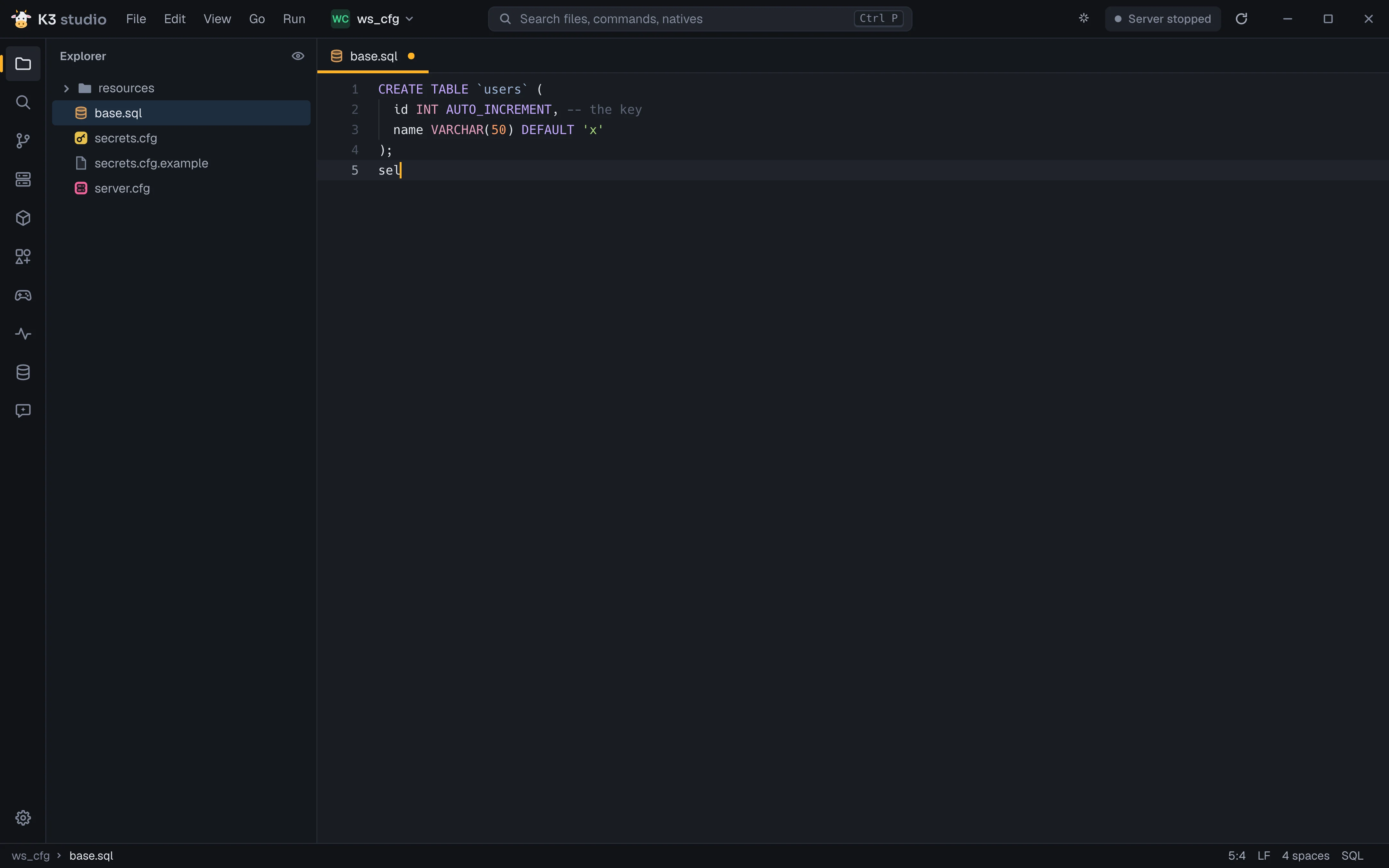 SQL file