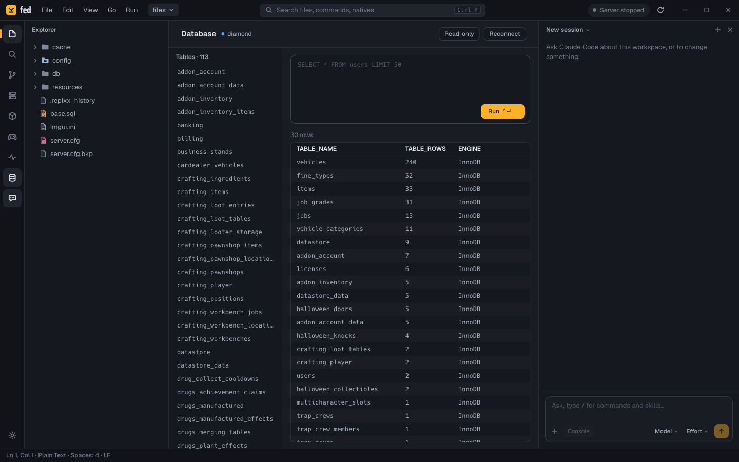 Query results